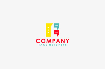 Chat Logo Design Icon Template
