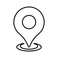 Gps, locate, location outline icon. line art vector.