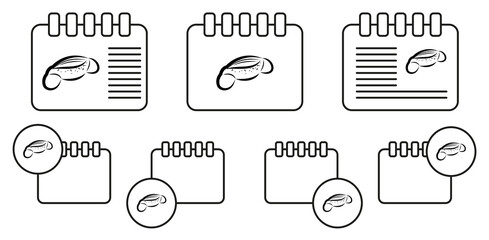 Croissant, bread hand drawn vector icon in calender set illustration for ui and ux, website or mobile application