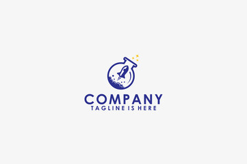 Rocket Lab Logo Design Icon Template