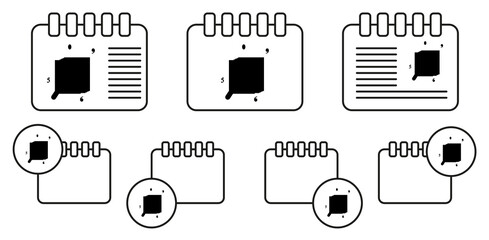 Employee colored vector icon in calender set illustration for ui and ux, website or mobile application