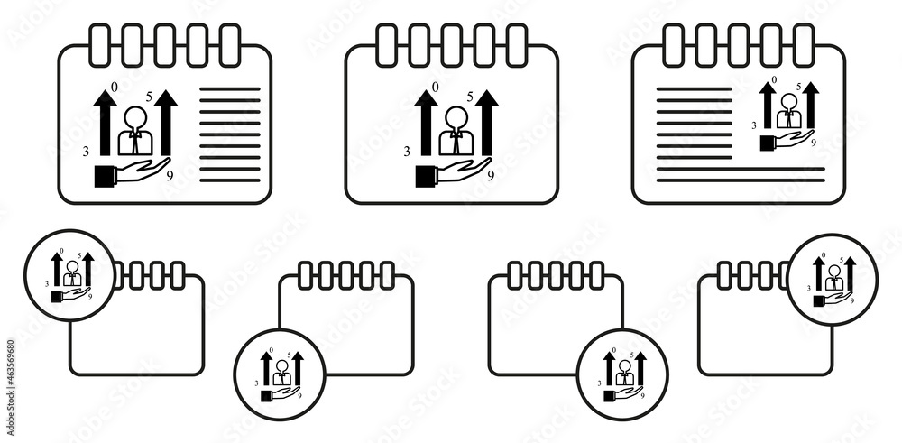 Aufkleber learn employee colored vector icon in calender set illustration for ui and ux, website or mobile app