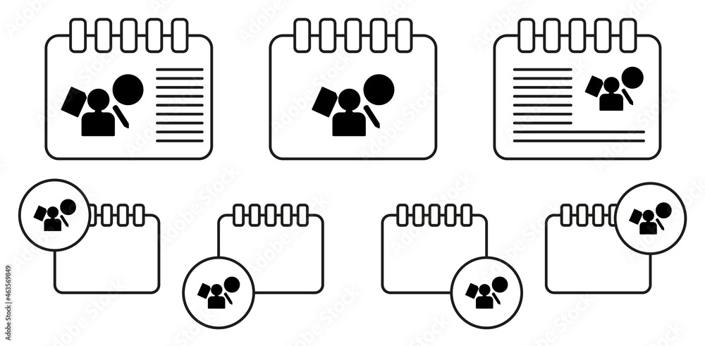 Poster dead line employee colored vector icon in calender set illustration for ui and ux, website or mobile