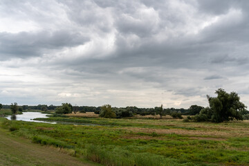 Eastern German  landscape with clouds