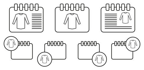 Blouse clothing woman vector icon in calender set illustration for ui and ux, website or mobile application