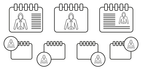 Jacket, hoodie clothes dress vector icon in calender set illustration for ui and ux, website or mobile application