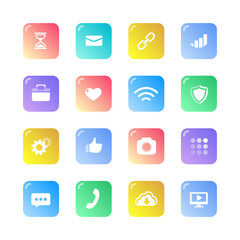 Colorful Mobile Phone Homepage Icons