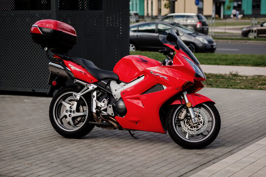 Honda VFR , red motorcycle