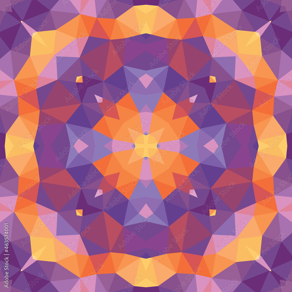 Poster abstract geometric background. seamless pattern design. mosaic decorative structure. vector illustra