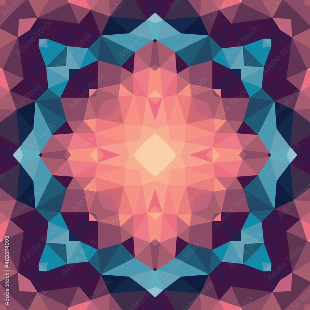 Poster abstract geometric background. seamless pattern design. mosaic decorative structure. vector illustra