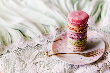 Colorful French Macarons 