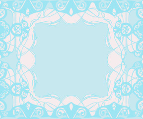 Niebieskie tło z ramką. © Hanna