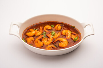 Prawns or shrimp or zinga masala curry