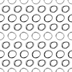 Seamless pattern with sketch circles shape