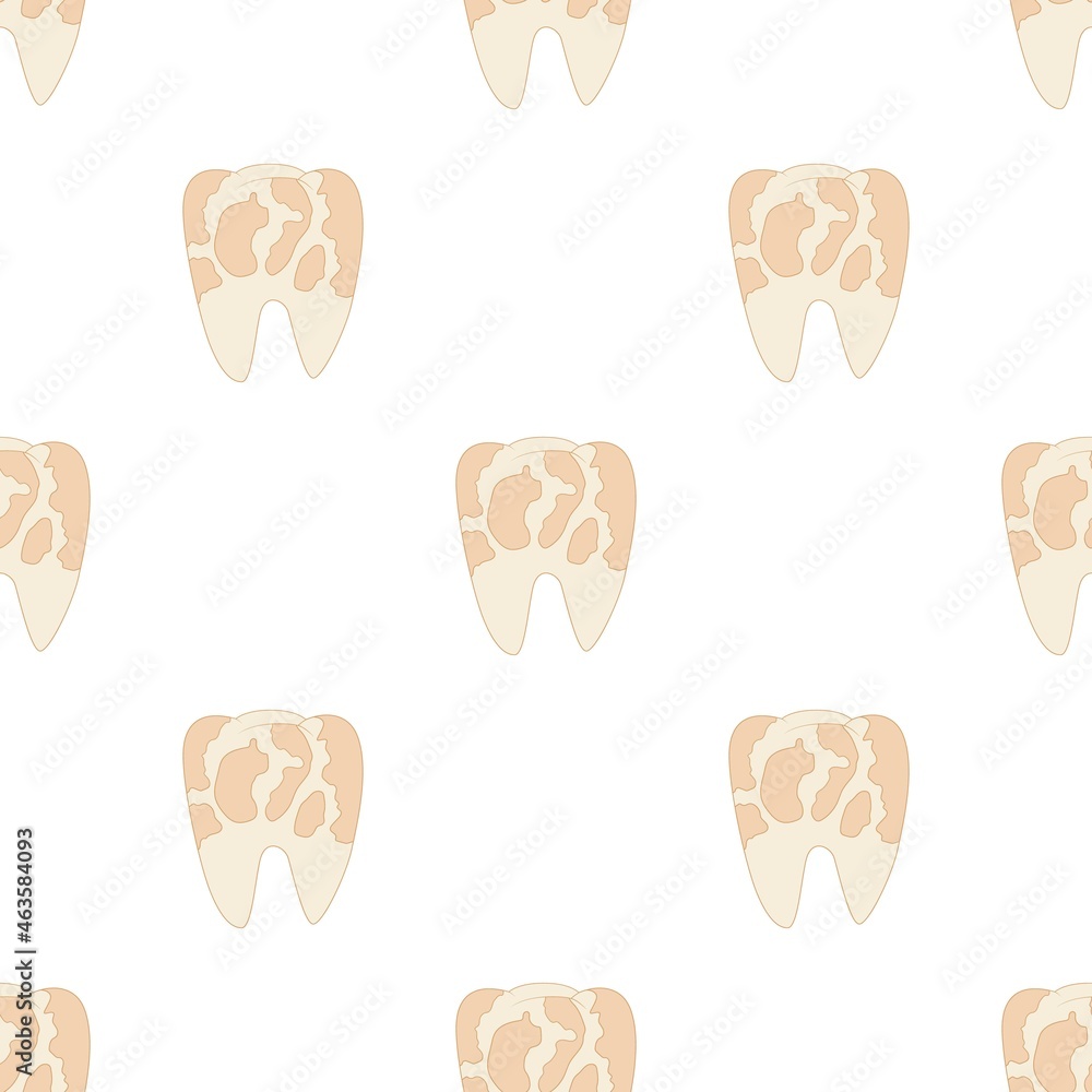 Poster illness tooth pattern seamless background texture repeat wallpaper geometric vector