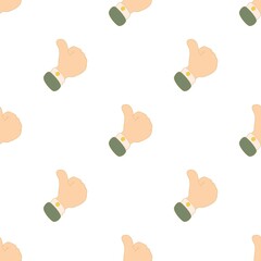Thumbs up pattern seamless background texture repeat wallpaper geometric vector