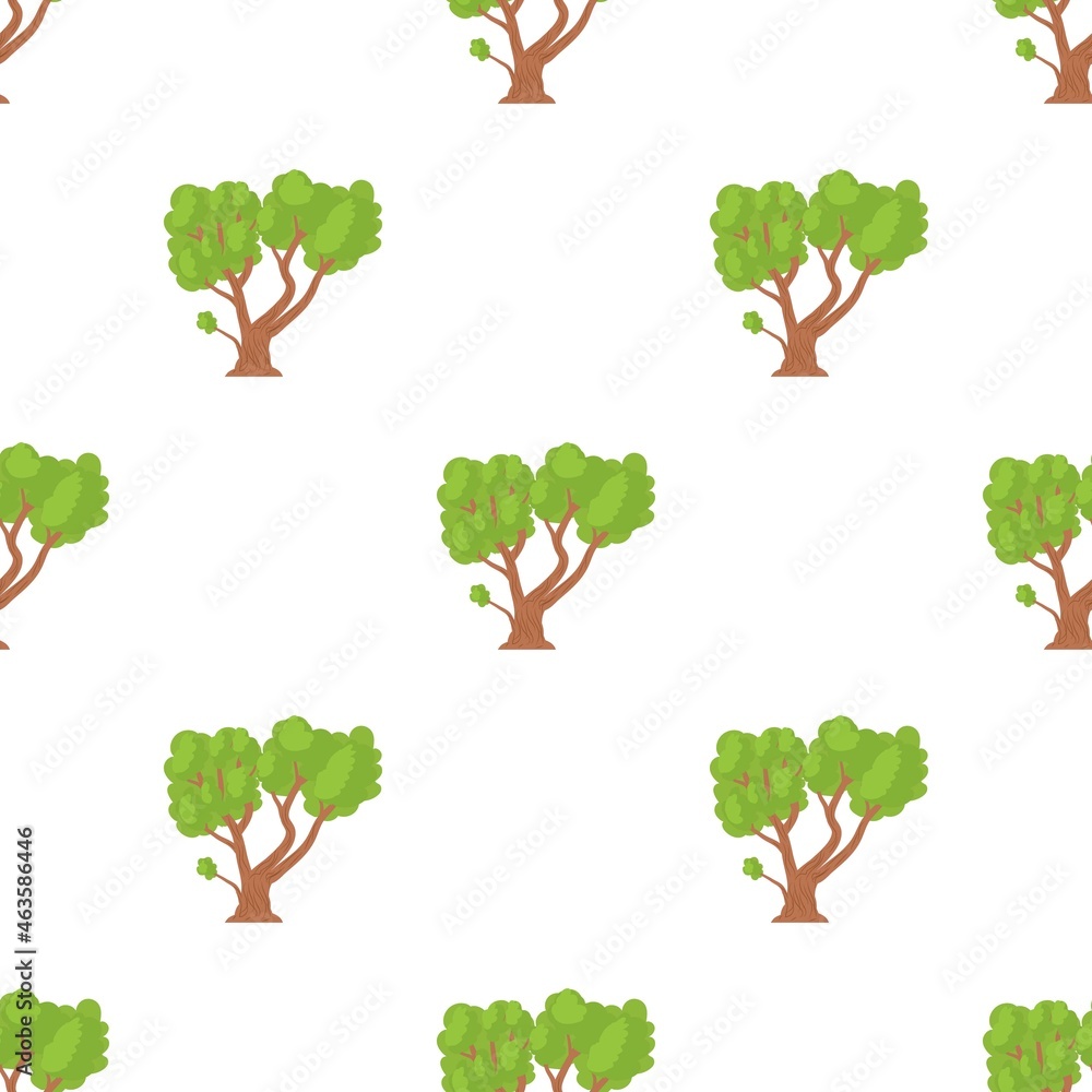 Aufkleber a tree with a spreading green crown pattern seamless background texture repeat wallpaper geometric v