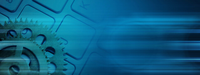 gears mechanism on the keyboard. mechanism operation