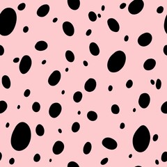 Seamless pattern with confetti on pink background