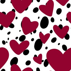 Seamless valentines pattern with hearts for postcard and gifts and cards 