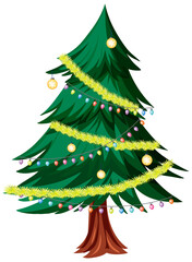 Christmas tree isolated on a white background