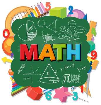 Math icon with formular and tools