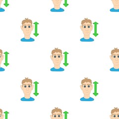 Man nod pattern seamless background texture repeat wallpaper geometric vector