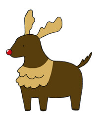 Clip art brown reindeer 
