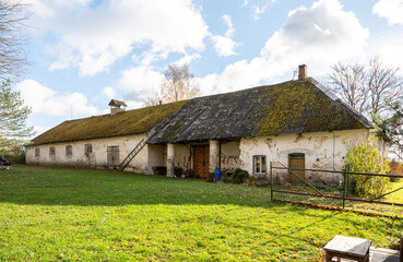 Fototapeta na wymiar stone barn in estonia