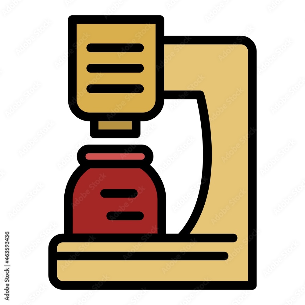 Poster automatic coffee machine icon. outline automatic coffee machine vector icon color flat isolated