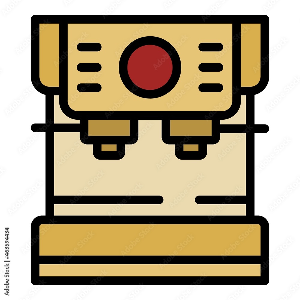 Poster high class coffee maker icon. outline high class coffee makervector icon color flat isolated
