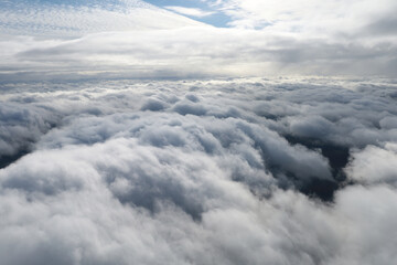 Naklejka premium Atmosphere. The bird's view above clouds.
