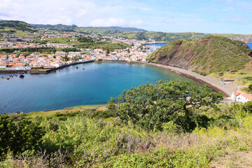 View of the Praia Do Porto Pim, Faial island, Azores
