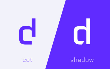Set of letter D minimal logo icon design template elements