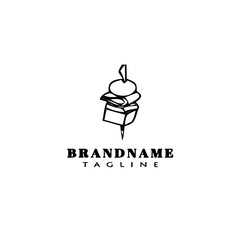 canape logo cartoon icon design template black creative vector illustration