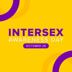 Intersex Awareness Day Banner. Square Banner Design Template Vector For Intersex Awareness Day Social Media Post