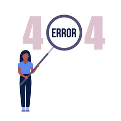 Website 404 error concept