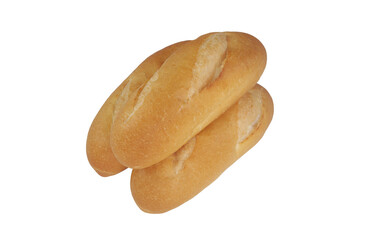 Wheat bread isolated on white 