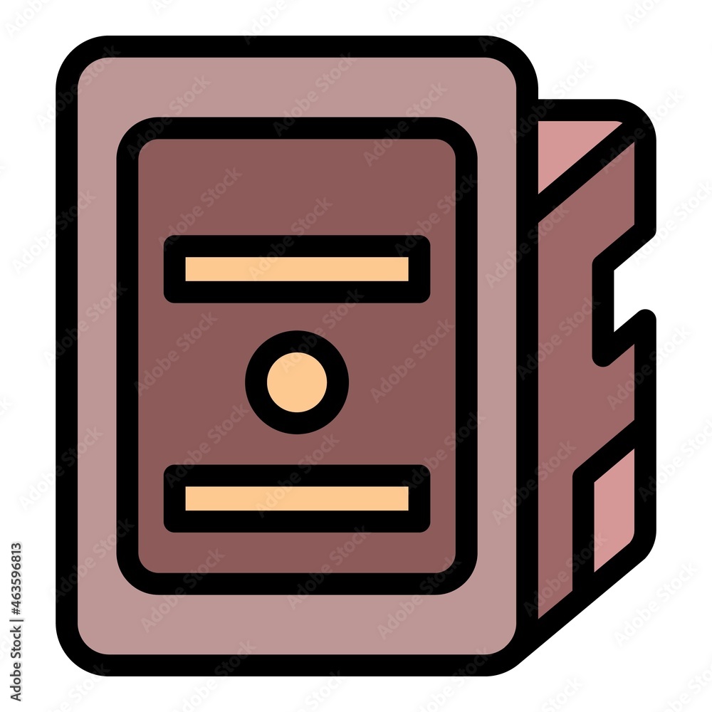 Poster print cartridge icon. outline print cartridge vector icon color flat isolated