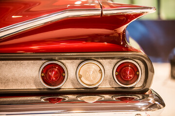 Rear lights of a vintage car