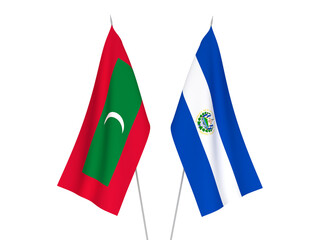 Maldives and Republic of El Salvador flags