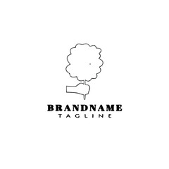 candy floss logo cartoon icon design template isolated vector illustration