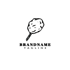 candy floss logo cartoon icon design template black vector illustration