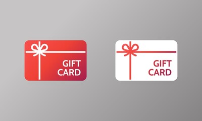gift card, bow ribbon, Sale Christmas coupon icon. Vector illustration