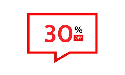 30 percent OFF Discount badge Black Friday Sale Promotional Poster Design Vector Illustration
