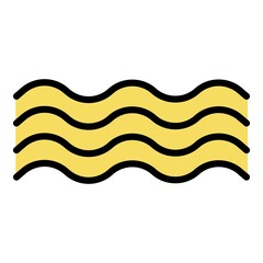 Ramen pasta icon. Outline ramen pasta vector icon color flat isolated