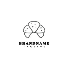 Fototapeta premium bread cartoon logo icon design template black isolated vector