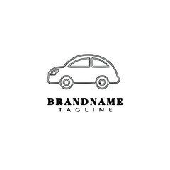 car logo cartoon icon design template black isolated vector illustration