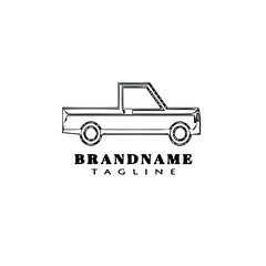 car logo cartoon icon simple template black isolated vector illustration