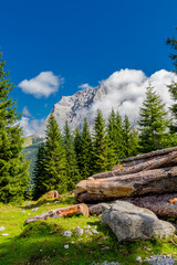 Urlaubsfeeling rund um das schöne Leutaschtal in Tirol - obrazy, fototapety, plakaty